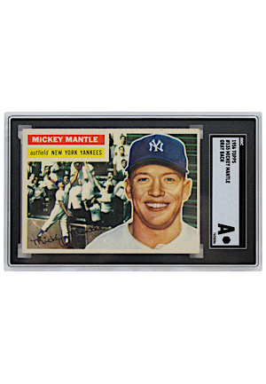 1956 Topps Mickey Mantle #135 Gray Back (SGC)