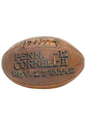 11/27/1902 Penn vs. Cornell Game-Used Trophy Football