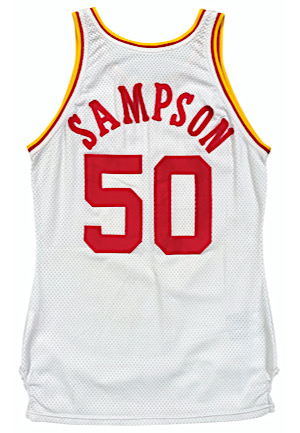 1985 Ralph Sampson Houston Rockets NBA Playoffs Game-Used Home Jersey (Equipment Manager Family LOA • Photo-Match To Western Conference First Round Vs Jazz)