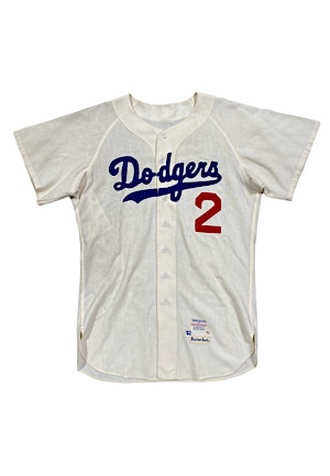 1962 Leo Durocher Los Angeles Dodgers Coaches-Worn Home Flannel Jersey