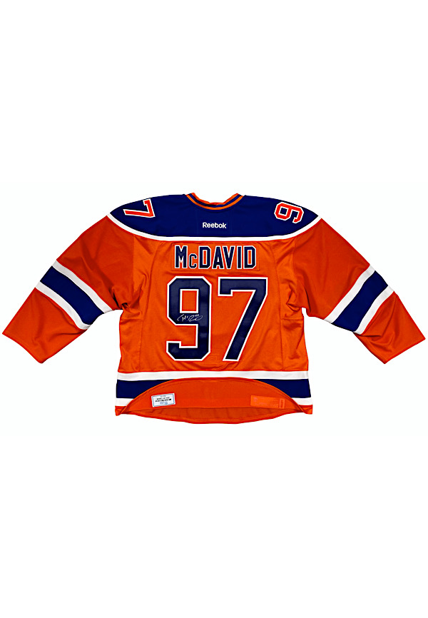 Connor McDavid autographed Hockey Fights Cancer Jersey - Edmonton Oilers -  NHL Auctions