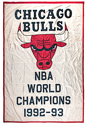 1992-93 Chicago Bulls NBA Championship Banner (Hung In Old Chicago Stadium)