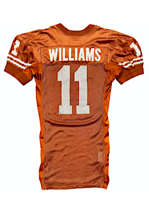 1996 Ricky Williams Texas Longhorns Game-Used Home Jersey (Photo-Matched • Pounded W. Numerous Team Repairs)