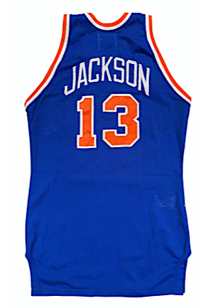 1989-90 Mark Jackson New York Knicks Game-Used Road Jersey (Photo-Matched)