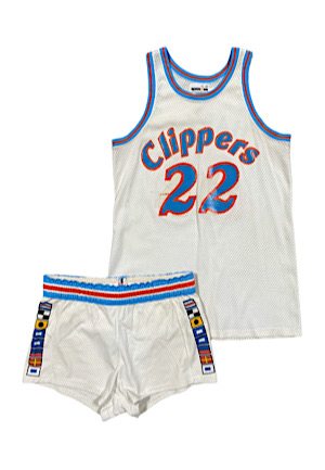 1981-82 Tom Chambers San Diego Clippers Rookie Game-Used Home Uniform (2)(Photo-Matched)