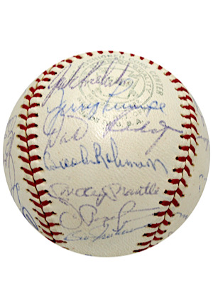 1964 American League All-Stars Team-Signed OAL Baseball Including Mantle (Full JSA)