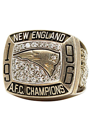 1996 New England Patriots AFC Championship Ring Presented To Long Time Executive George Boyajian 