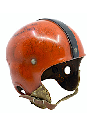 1951 Dick Kazmaier Princeton University Game-Used & Autographed Helmet (Purchased Directly From Kazmaier • Heisman Trophy Season)