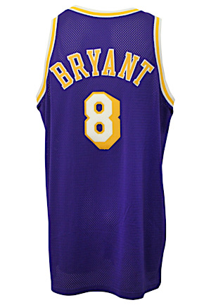 1998-99 Kobe Bryant Los Angeles Lakers Game-Used Road Jersey (Sourced From Ball Boy)