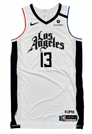 3/10/2020 Paul George Los Angeles Clippers Game-Used City Edition Jersey (MeiGray LOA • Photo-Matched)