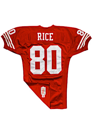 1995 Jerry Rice San Francisco 49ers Game-Used Home Jersey (Likely Worn 10/1 Vs Giants)