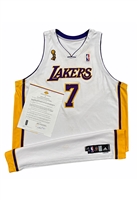 2009 Lamar Odom Los Angles Lakers NBA Playoffs Game-Used Jersey (Photo-Matched To 5 Games Including WCF • Lakers LOA • Championship Season)