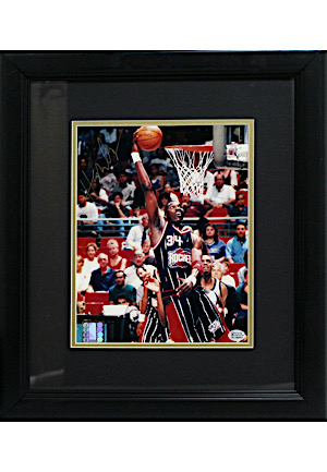 Hakeem Olajuwon Autographed Framed Display (NBA Hologram)
