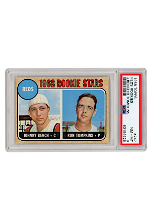 1968 Topps Reds Rookies Bench & Tompkins #247 (PSA NM-MT 8)
