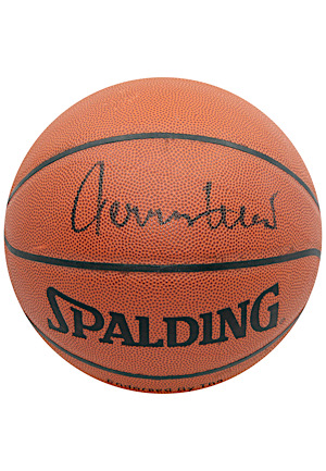 Jerry West Autographed Spalding Basketball (Lakers LOA)