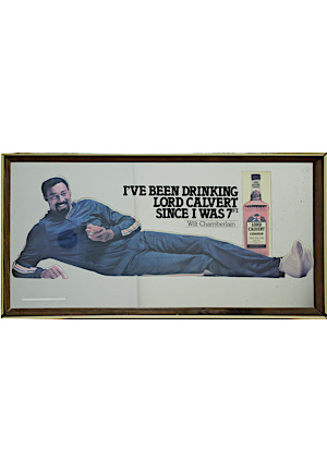 Wilt Chamberlain Lord Calvert Whiskey Advertisement Framed Display