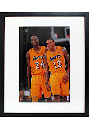 Kobe Bryant & Shannon Brown Los Angeles Lakers Dual-Signed Framed Display (Lakers LOA)