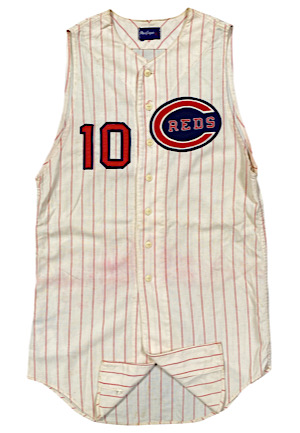 1961 Eddie Kasko Cincinnati Reds Game-Used Home Flannel Vest (World Series Season)