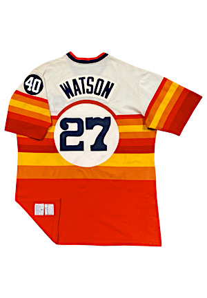 1975 Bob Watson Houston Astros Game-Used Home Jersey (One Millionth Run Scored In MLB History Season • 50/50 Chance)
