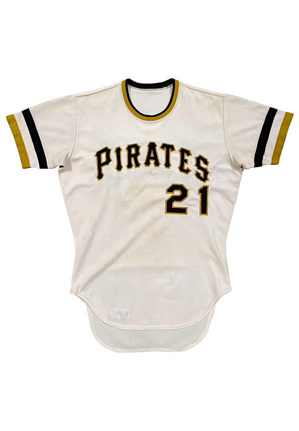 Vtg 80s Rawlings MLB Pittsburgh Pirates Roberto Clemente Baseball Jersey 38  M