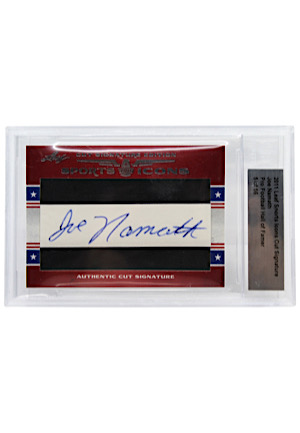2011 Leaf Sports Icons Cut Signatures Joe Namath (Beckett)