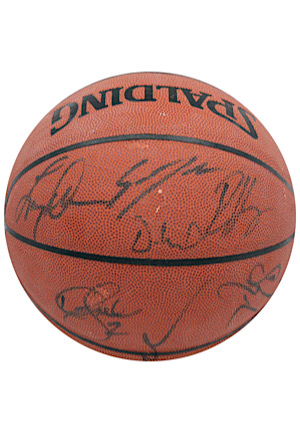 1998-99 Los Angeles Lakers Team-Signed Basketball With Kobe & Shaq (Full JSA • Lakers LOA)