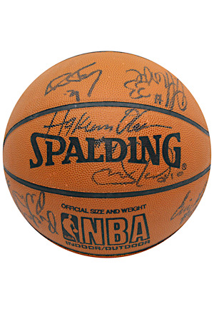1994-95 Houston Rockets Team-Signed Basketball (Championship Season • Sourced From WNBA-PA Auction)