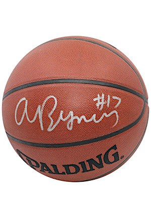 Andrew Bynum Autographed Spalding Basketball (Lakers LOA)