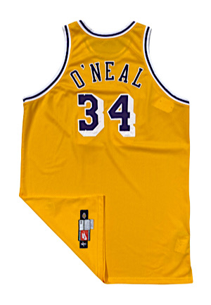 1997-98 Shaquille ONeal Los Angeles Lakers Game-Used Home Jersey