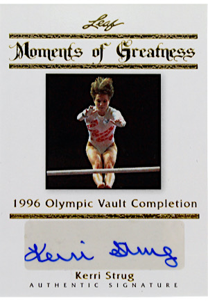 2011 Leaf Moments Of Greatness Kerri Strug Autographed (5/5)