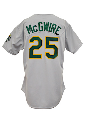 1990 Mark McGwire Oakland As Game-Used Road Jersey