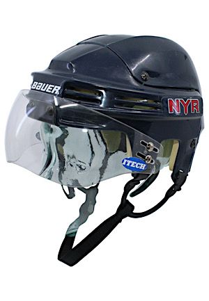 2001-02 Petr Nedved New York Rangers Game-Used Helmet (Rangers & MeiGray LOAs)