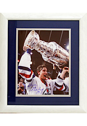 Wayne Gretzky Edmonton Oilers Autographed 8x10 Photo Framed Display