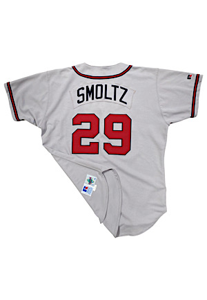 Mid 1990s John Smoltz Atlanta Braves Game-Used Road Jersey