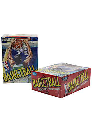 1989-90 Fleer Basketball Unopened Wax Pack Box Pair (2)(One BBCE Wrapped)