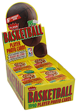 1990-91 Fleer Basketball Unopened Wax Pack Box