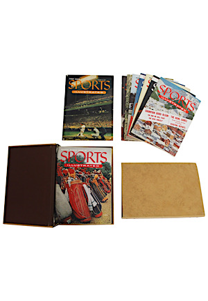 1954 "Sports Illustrated" First Year Vintage Magazines Including First Issue (19)(First 2 Issues With Baseball Card Inserts)