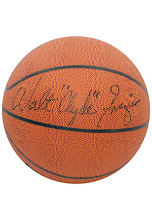 Walt "Clyde" Frazier Autographed Spalding Basketball (Ball Boy LOA)