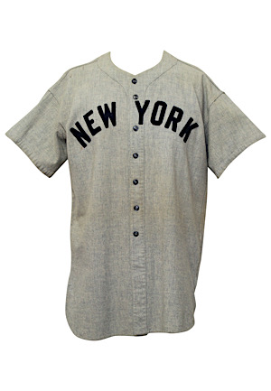 1947 Don Johnson New York Yankees Rookie Game-Used Road Flannel Jersey