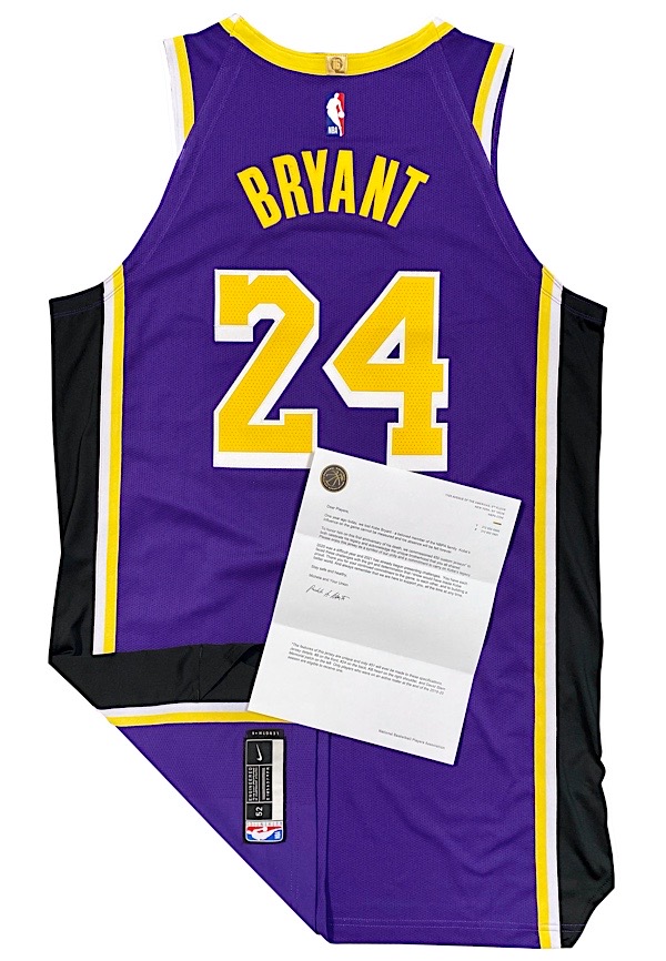 Lot Detail - Kobe Bryant Los Angeles Lakers LE 8/24 Tribute Jersey NBPA  Gift To Active Players (NBPA LOA)
