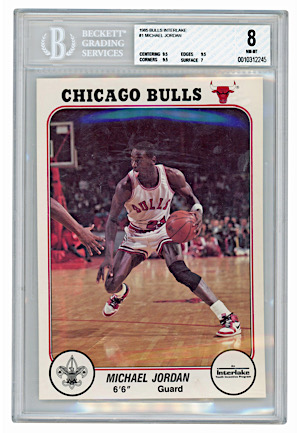 1985 Bulls Interlake Michael Jordan #1 (Beckett NM-MT 8)