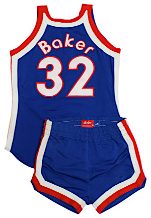 1975-76 Jimmie Baker Kentucky Colonels Game-Used Road Uniform (2)