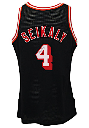 1990-91 Rony Seikaly Miami Heat Game-Used & Autographed Jersey