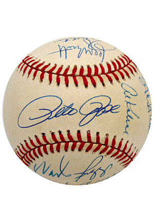 Hall Of Famers & Stars Multi-Signed ONL Baseball