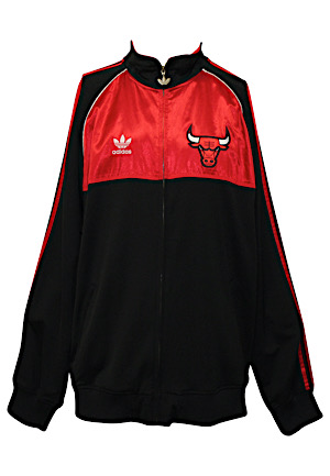 2007-08 Chris Duhon Chicago Bulls Player-Worn Warm-Up Championship Banner Patch Jacket