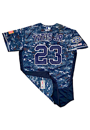 6/30/2019 Fernando Tatis Jr. San Diego Padres Rookie Game-Used Blue Camo Alternate Jersey (Photo-Matched • MLB Authenticated)