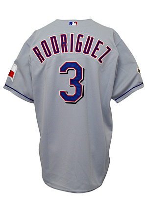 2001 Alex Rodriguez Texas Rangers Game-Used Road Jersey
