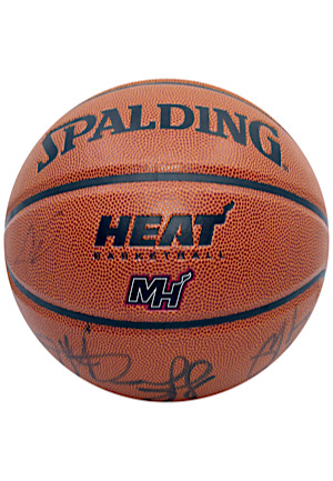 2010-11 Miami Heat Team-Signed Spalding Official Basketball
