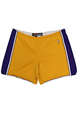 Shaquille ONeal Los Angeles Lakers Game-Used Shorts (Ball Boy LOA)