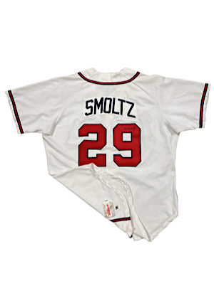 1996 John Smoltz Atlanta Braves Game-Used & Autographed Home Jersey (Cy Young Season)